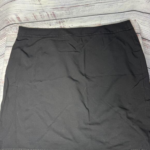 Talbots Black Stretch Pencil Skirt Classic Fit Lined Career Office Skirt 24W - Picture 2 of 7